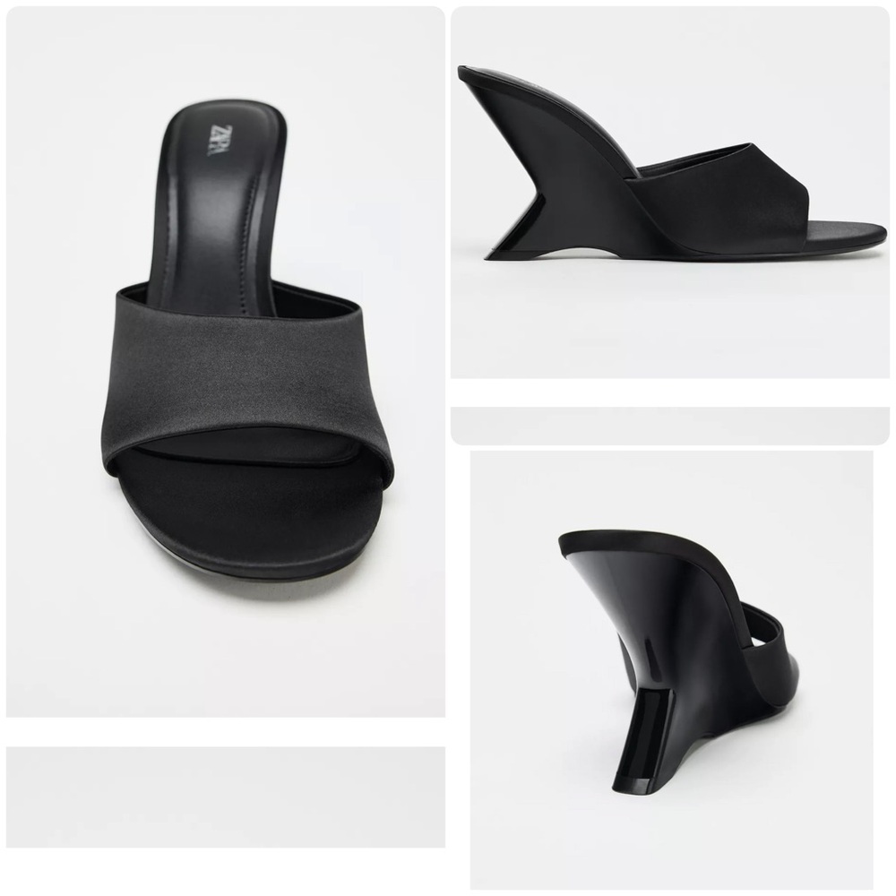Zara Black Mules Sleek Comfortable Design
